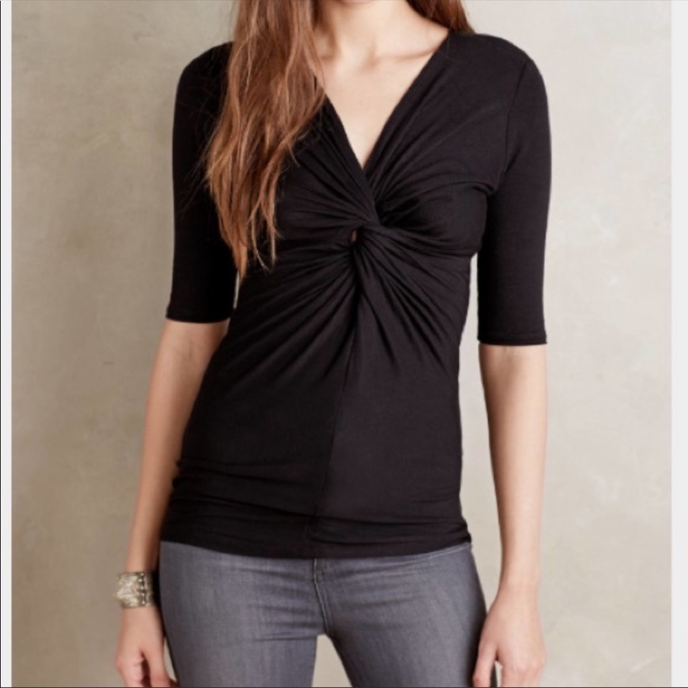 Black Deletta Top by Anthropologie